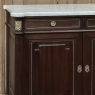 Antique French Louis XVI Mahogany Buffet with Carrara Marble