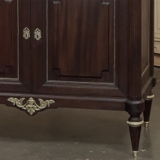 Antique French Louis XVI Mahogany Buffet with Carrara Marble