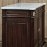 Antique French Louis XVI Mahogany Buffet with Carrara Marble