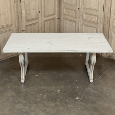Antique French Louis XIV Painted Dining Table