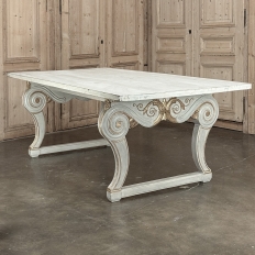Antique French Louis XIV Painted Dining Table