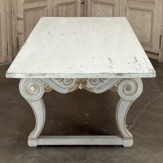 Antique French Louis XIV Painted Dining Table