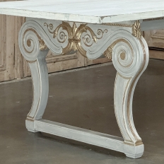 Antique French Louis XIV Painted Dining Table