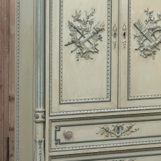 19th Century French Louis XVI Painted Wardrobe