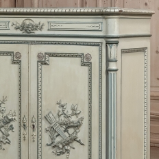 19th Century French Louis XVI Painted Wardrobe