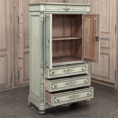 19th Century French Louis XVI Painted Wardrobe