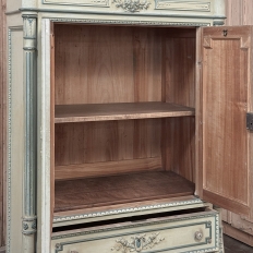 19th Century French Louis XVI Painted Wardrobe