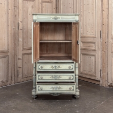 19th Century French Louis XVI Painted Wardrobe