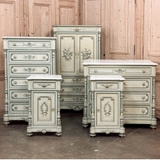 19th Century French Louis XVI Painted Wardrobe