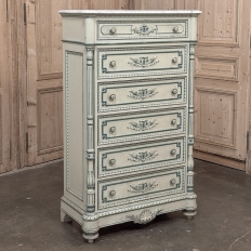 19th Century French Louis XVI Painted Wardrobe