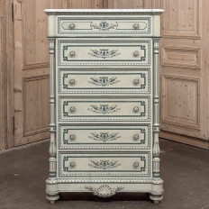 19th Century French Louis XVI Painted Wardrobe