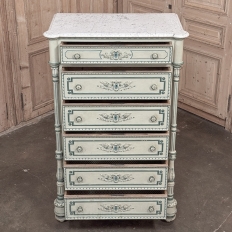 19th Century French Louis XVI Painted Wardrobe