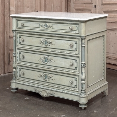 19th Century French Louis XVI Painted Wardrobe