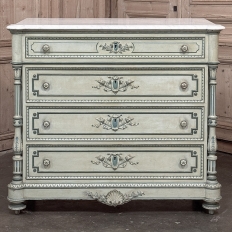 19th Century French Louis XVI Painted Wardrobe