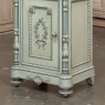 Pair 19th Century French Louis XVI Painted Nightstands with Carrara Marble