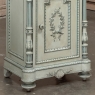 Pair 19th Century French Louis XVI Painted Nightstands with Carrara Marble