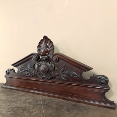 19th Century Italian Hand-Carved Walnut Decorative Crown