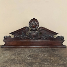 19th Century Italian Hand-Carved Walnut Decorative Crown