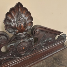 19th Century Italian Hand-Carved Walnut Decorative Crown