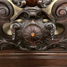 19th Century Italian Hand-Carved Walnut Decorative Crown