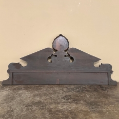 19th Century Italian Hand-Carved Walnut Decorative Crown