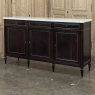 Antique French Louis XVI Mahogany Buffet with Carrara Marble