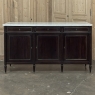 Antique French Louis XVI Mahogany Buffet with Carrara Marble