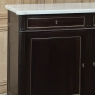 Antique French Louis XVI Mahogany Buffet with Carrara Marble