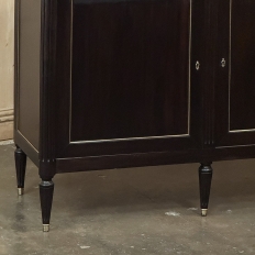 Antique French Louis XVI Mahogany Buffet with Carrara Marble