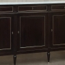 Antique French Louis XVI Mahogany Buffet with Carrara Marble