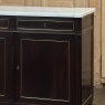Antique French Louis XVI Mahogany Buffet with Carrara Marble