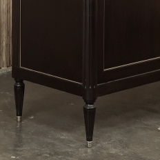 Antique French Louis XVI Mahogany Buffet with Carrara Marble