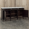 Antique French Louis XVI Mahogany Buffet with Carrara Marble
