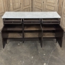 Antique French Louis XVI Mahogany Buffet with Carrara Marble