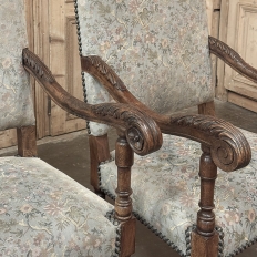 Pair Antique French Louis XIV Armchairs