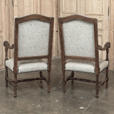 Pair Antique French Louis XIV Armchairs
