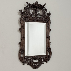 Antique French Louis XIV Carved Wood Mirror