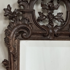 Antique French Louis XIV Carved Wood Mirror