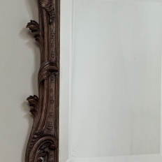 Antique French Louis XIV Carved Wood Mirror
