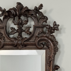 Antique French Louis XIV Carved Wood Mirror