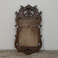 Antique French Louis XIV Carved Wood Mirror