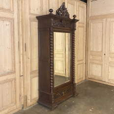 19th Century French Renaissance Barley Twist Armoire