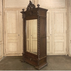 19th Century French Renaissance Barley Twist Armoire