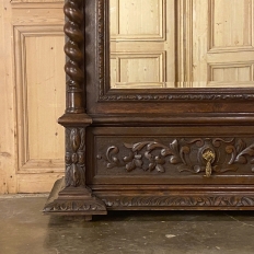 19th Century French Renaissance Barley Twist Armoire