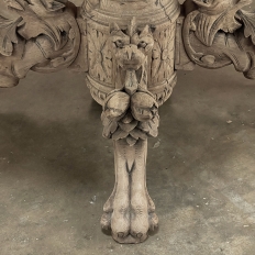 19th Century French Renaissance Oval Center Table ~ Dining Table in Stripped Oak