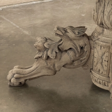 19th Century French Renaissance Oval Center Table ~ Dining Table in Stripped Oak