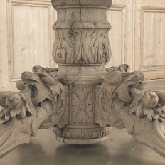 19th Century French Renaissance Oval Center Table ~ Dining Table in Stripped Oak