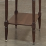 Antique French Directoire Mahogany End Table with Carrara Marble