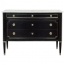 Antique French Louis XVI Mahogany Commode with Carrara Marble