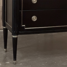 Antique French Louis XVI Mahogany Commode with Carrara Marble